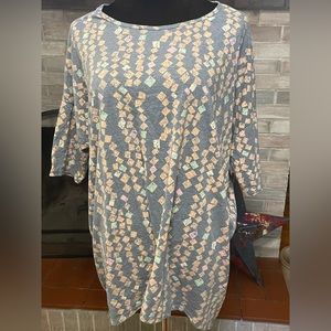 Lularoe Classic T, 2xl, Blue And Pink Top Material, EUC‎